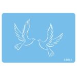 STENCIL - DOVES IN FLIGHT 93 x 71 mm, SBB3