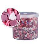 HEARTS WHITE, PINK & PURPLE 500 gr, Ε3414